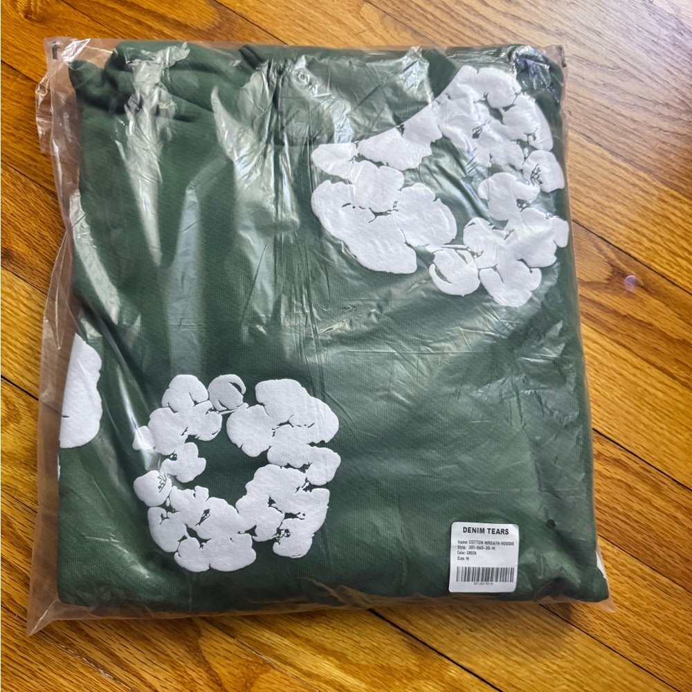 Green denim tears hoodie